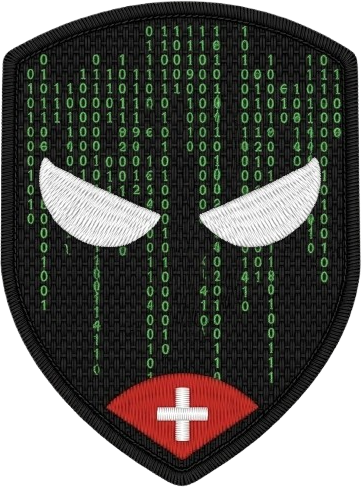 Matrix Crew gestickter Klett-Badge Detailansicht