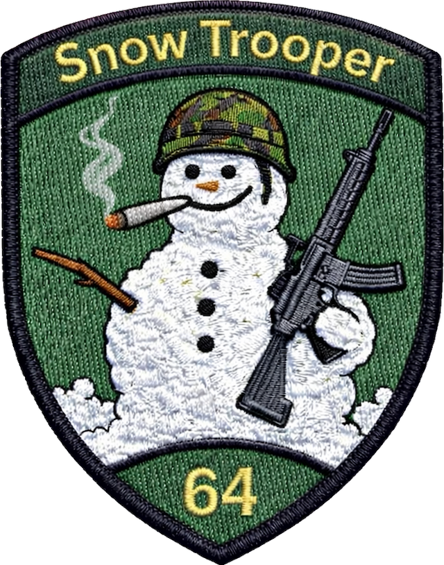 Snow Trooper gestickter Klett-Badge